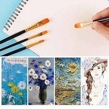 Amazon.co.jp: YJRUNFU 筆 絵の具 筆 水彩筆 油筆 水彩筆